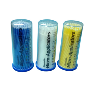 Livingstone Microbrush, Fine, Blue And Yellow, 4 Tubes, 100 Pieces/Pack Pack