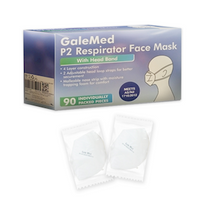 Galemed P2 Respirator Face Masks, 4 Ply with Head Band, Single Use, AS/NZS 1716:2012 Standard, Single Packed, 1 Piece/Pack