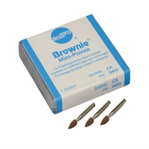Shofu Brownie Polishers, Shank CA, Shape WH6, No 0283, 12/Pack Pack