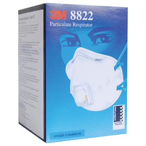 3M N95 P2 Face Mask Particulate Respirator, with Air Flow Valve, Cupped Cone Shape, Non-Therapeutic use, 10/Box Box