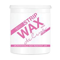 Sofeel Strip Wax Deluxe, Rose Scent, Pink Synthetic Resin, Microwavable Heat Resistant Jar, 800 grams, Each Each