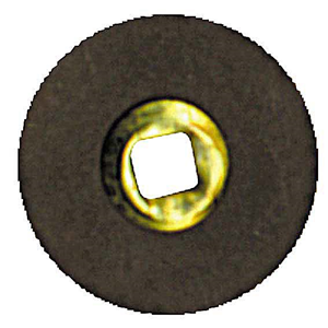 Moore's Paper Disc Brass Centre, Crocus Fine, 5/8 Inch, 50/Pack Pack