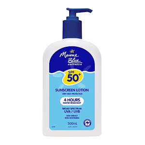 Marine Blue Sunscreen Lotion, SPF 50+ Dry Touch, 500mL, 4-Hour Water Resistant, UVA/UVB Protection, Quick-Absorbing, Non-Greasy, Each Each