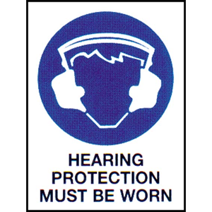 Sign 'hearin Protection' Metal450x600mm Each