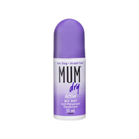 Mum Anti Perspirant Roll On Deodorant, Dry Active, All Day, 50mL, Each Each