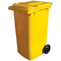 Livingstone Medical Waste Bin, 240L, 550(L) x 480(W) x 870(H) mm, Yellow, Each Each