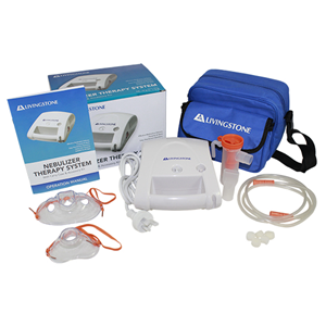 Damaged, Liv Nebuliser Therapy Pump w/ Accessories, 240V, Ave. particle size: 0.5-10um, Dispense Rate:0.3ml/min, Med cap: 10ml, Each
