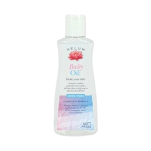 Nelum Baby Oil 200ml, Light Moisturising Formula, Clear Oil, Each