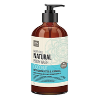 Nelum Body Wash 1L, Natural Coconut, Cocoa Butter & Jojoba Oil, Revitalising, Creamy Nourishing Formula, Each