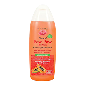Nelum Body Wash 280ml, Paw Paw Extract, Refreshing, Lightweight Gel Texture, Each