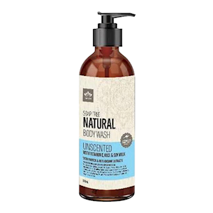 Nelum Body Wash 500ml, Natural Unscented, Vitamin E, Rice & Soy Milk, Sensitive Skin, Ultra-Gentle Fragrance-Free Formula, Each