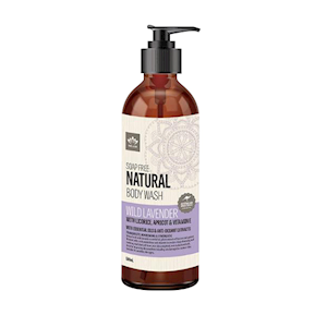Nelum Body Wash 500ml, Natural Wild Lavender, Licorice, Apricot & Vitamin E, Relaxing, Rebalancing Herbal Wash, Each