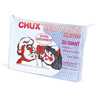Chux Heavy Duty Superwipes, 60 x 60cm, Blue, 20 Cloths/Pack, 100/Carton Carton