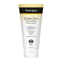 Neutrogena® Sheer Zinc Face & Body Lotion with SPF50+, 85mL, Each