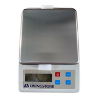 Livingstone Portable Scale, 1,200 Grams Capacity, 0.1 Gram Readability, 140 x 135mm Stainless Steel Pan, Each Each