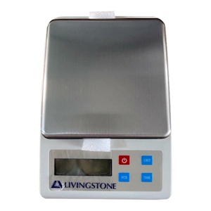Livingstone Portable Scale, 1,200 Grams Capacity, 0.1 Gram Readability, 140 x 135mm Stainless Steel Pan, Each Each