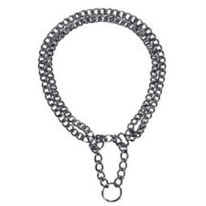 Pet 2 Rows Chain, with Single Choke Loop/Label, 46 cm, Each Each