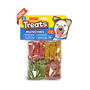 TrendyPets Dog Munchy Bones, 5cm, 120g, 12 Pieces/Pack Bag