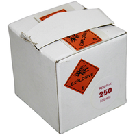 STICKERS, "EXPLOSIVE 1" 20X20MM, 250/ROLL Roll