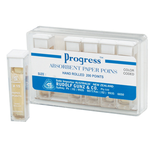 Progress Absorbent Paper Points, ISO Size No. 120, Biodegradable, Sterile, Blue, 200/Pack Pack