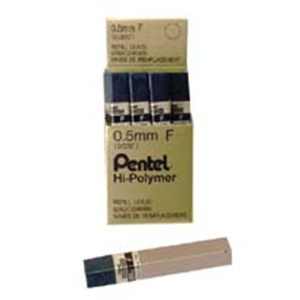 Pentel Hi-Polymer Film Lead, Fine, 0.5 mm 12/Tube Each