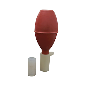 Livingstone Safety Pipettor Bulb, 25mL, Natural Rubber, Red, Each Each