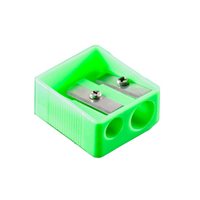 Osmer Plastic Sharpener, 2 Hole, Assorted Colour, Each