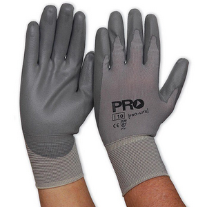 Prolite Polyurethane PU Coated Synthetic Grip Gloves, Size 7, 12 Pairs/Bag Bag