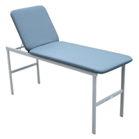 Standard Exam Couch with Powder Coated Frame,2 Section, Grey, 175kg Each