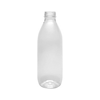 Quality Blow Moulder Juice Bottle, 1000mL, Round, Polyethylene Terephthalate (PET), Clear, 126 Pieces/Carton Carton