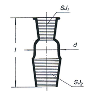 Mowbray Adapter, Reduction, Standard, Socket Joint 24/29, Cone 45/50, Borosilicate Glass, Australian, Each Each
