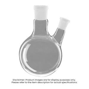 Flask, Round Bottom, 500ml, Two Neck, 24/29 Socket 19/26 Side Socket, Borosilicate Glass, Each Each
