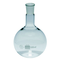 Omsons Round-Bottom Spherical/Boiling Flask, 250ml, SJ 24/29, Medium Neck, Borosilicate Glass, Germany, Each Each