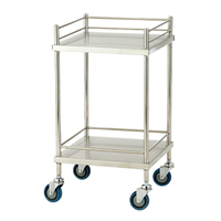Stainless Steel Trolley 490 x 490 x 900mm. No DRAWER, RUNYES