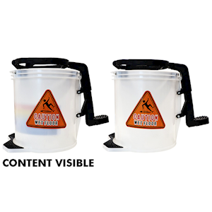 Livingstone Mop Wringer Bucket, Wide Mouth, 16 Litres, All Plastic, Clear, Each Each