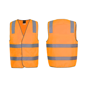 Livingstone High Visibility Safety Vest with Night Reflectivity, Extra Large, Orange, Each Each