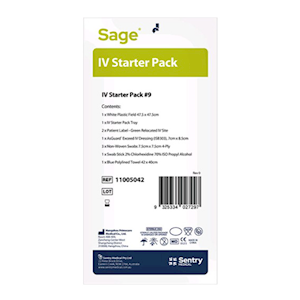 Sage IV Starter Pack #9, All-in-One Pack, Easy to use, Sterile, 45 Packs/Dispenser Box, 180 Packs/Carton