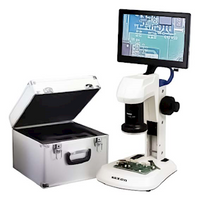 Saxon LCD Digital Stereo Microscope, 9 inches, 3 Megapixel Camera, 8x-514x, with Dual Speed Focuser, Each Each