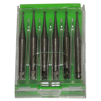 Stell Burs, Round, ISO001001 No. 09, Right Angle, 6/Pack Pack