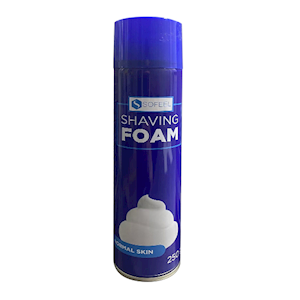 Sofeel Shaving Foam Cream, 250 Grams in Can, UN1950 CLS 2.1, Loose Can Each