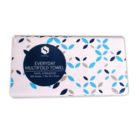 Sofeel Everyday Multifold Towels, 1-Ply, 23 x 23cm, White, 200 Sheets/Pack, 20 Packs/Carton, 4000/Carton Carton