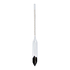 Carlton Specific Gravity Hydrometer, 1.800 to 1.900, 0.002 at 15.6degC, 260mm, Glass, Each 1