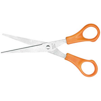 Office Household Scissors with Durable Recyclable Plastic Handle, 15cm, Straight Each