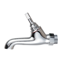Shaw and Mason Male Bib, Chrome Plated, 45deg, Pillar Tap, Each