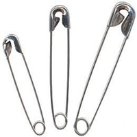 Safety Pins Graduated Coil 55 mm White 86153 200 PCS/BOX Box