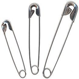 Safety Pins Graduated Coil 55 mm White 86153 200 PCS/BOX Box