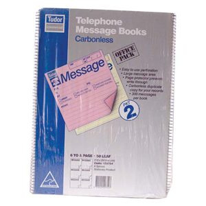 MESSAGE BOOK PHONE A4 2/PACK Pack