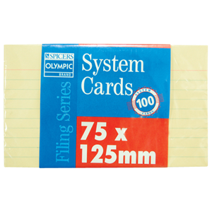 Guide Cards 3"X5" Buff Ruled Pack/100 Pack