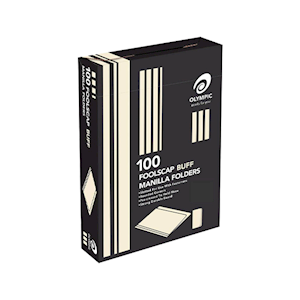 Olympic, Manilla Folder, Foolscap, Buff, 100/Box Pack