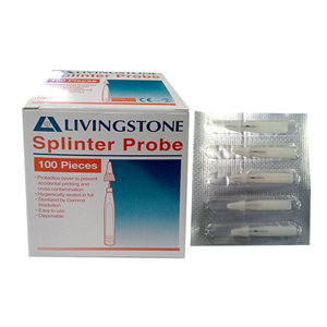 Out of Date, Discounted, Original Unopened Condition, Disposable Splinter Probe, Single Use Packing 5 Probes/Blister, 100 Probes/Box Box